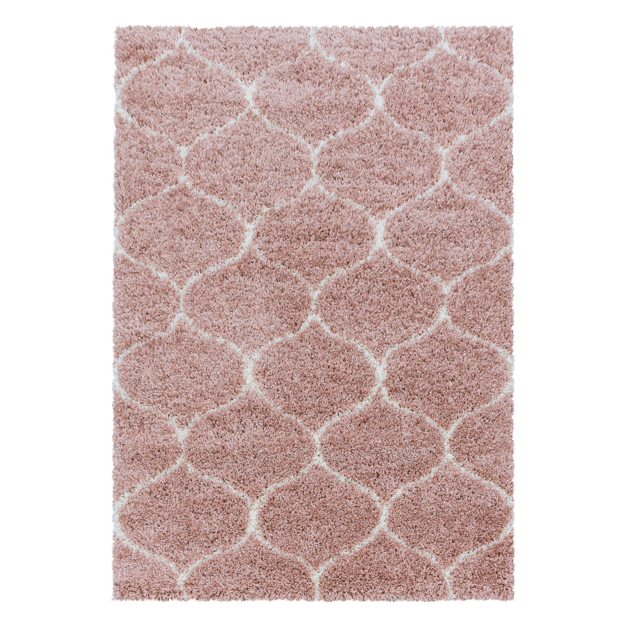 Webteppich Rosa Naturfaser Salsa 80x150 cm - Rosa, Design, Textil (80/150cm)