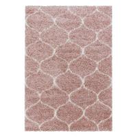 Webteppich Rosa Naturfaser Salsa 80x150 cm - Rosa, Design, Textil (80/150cm)