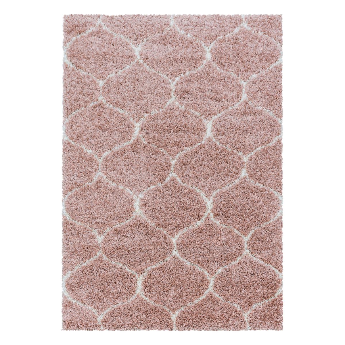 Webteppich Rosa Naturfaser Salsa 80x150 cm - Rosa, Design, Textil (80/150cm)