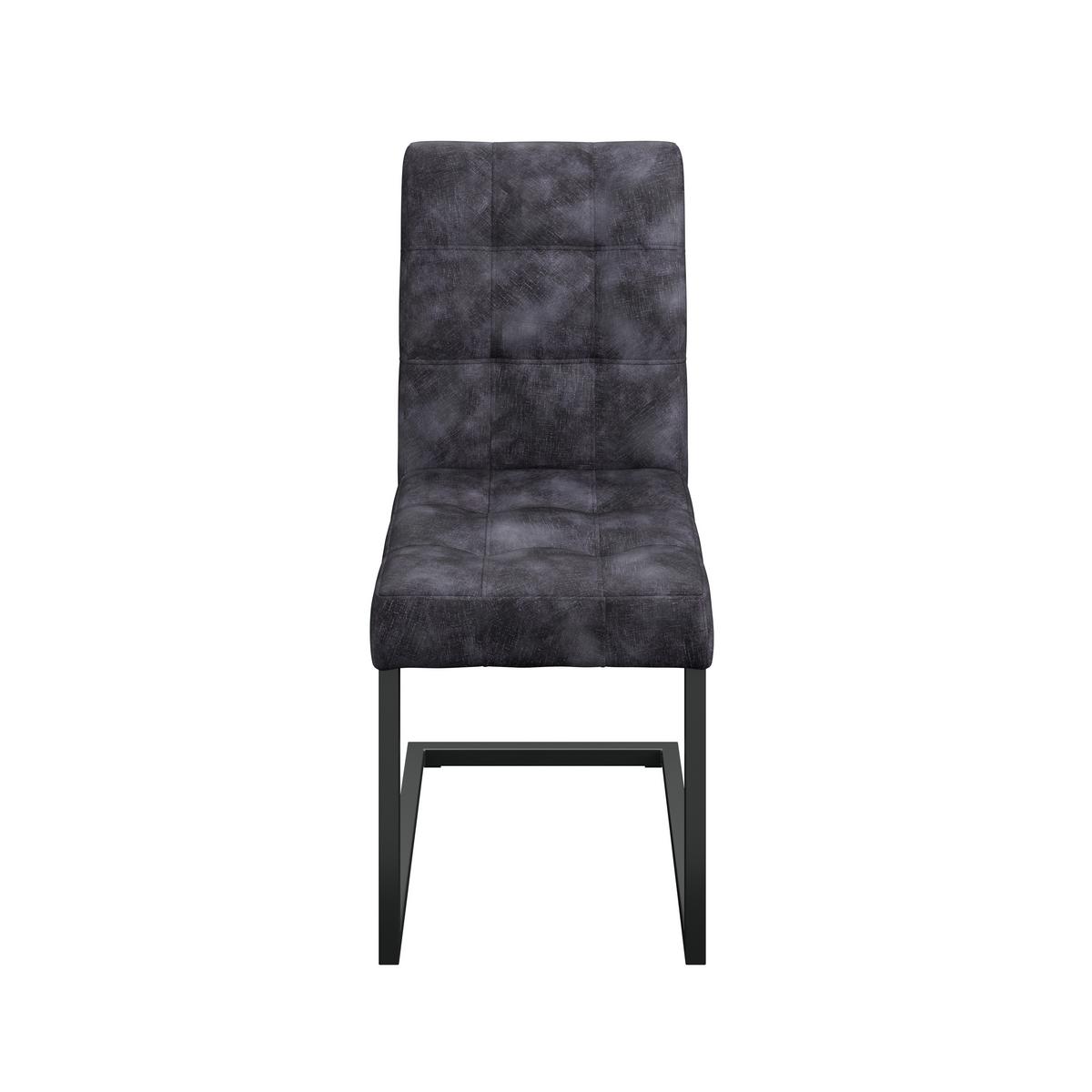 Schwingstuhl Donna S Webstoff Anthrazit Gepolstert - Anthrazit/Schwarz, MODERN, Textil/Metall (42/91/62cm)