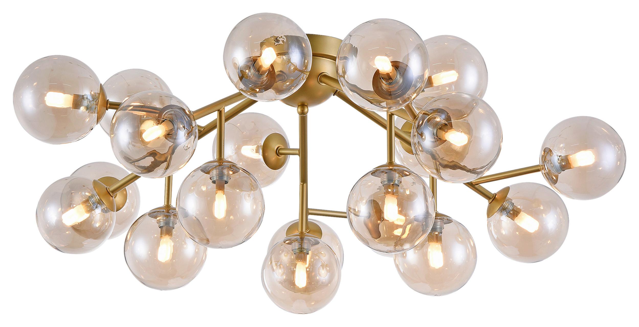 DECKENLEUCHTE DALLAS - Goldfarben, Trend, Glas/Metall (75/22,5cm) - MAYTONI