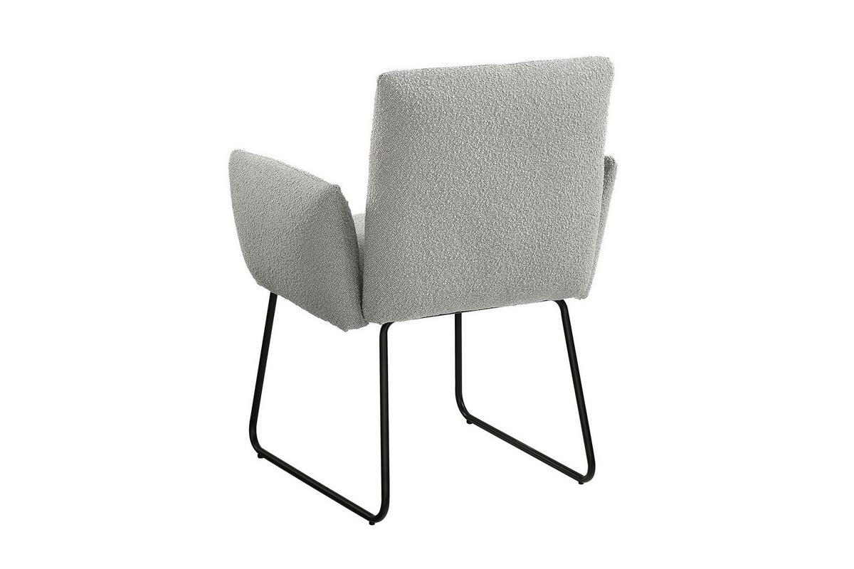 Armlehnstuhl Hellgrau B: 73,5 cm - Hellgrau/Schwarz, MODERN, Textil/Metall (73,5/87/64,5cm) - Livetastic