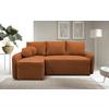 Ecksofa Fancy Rostfarben 143x209 cm - Rostfarben/Schwarz, Design, Textil (143/209cm) - MID.YOU