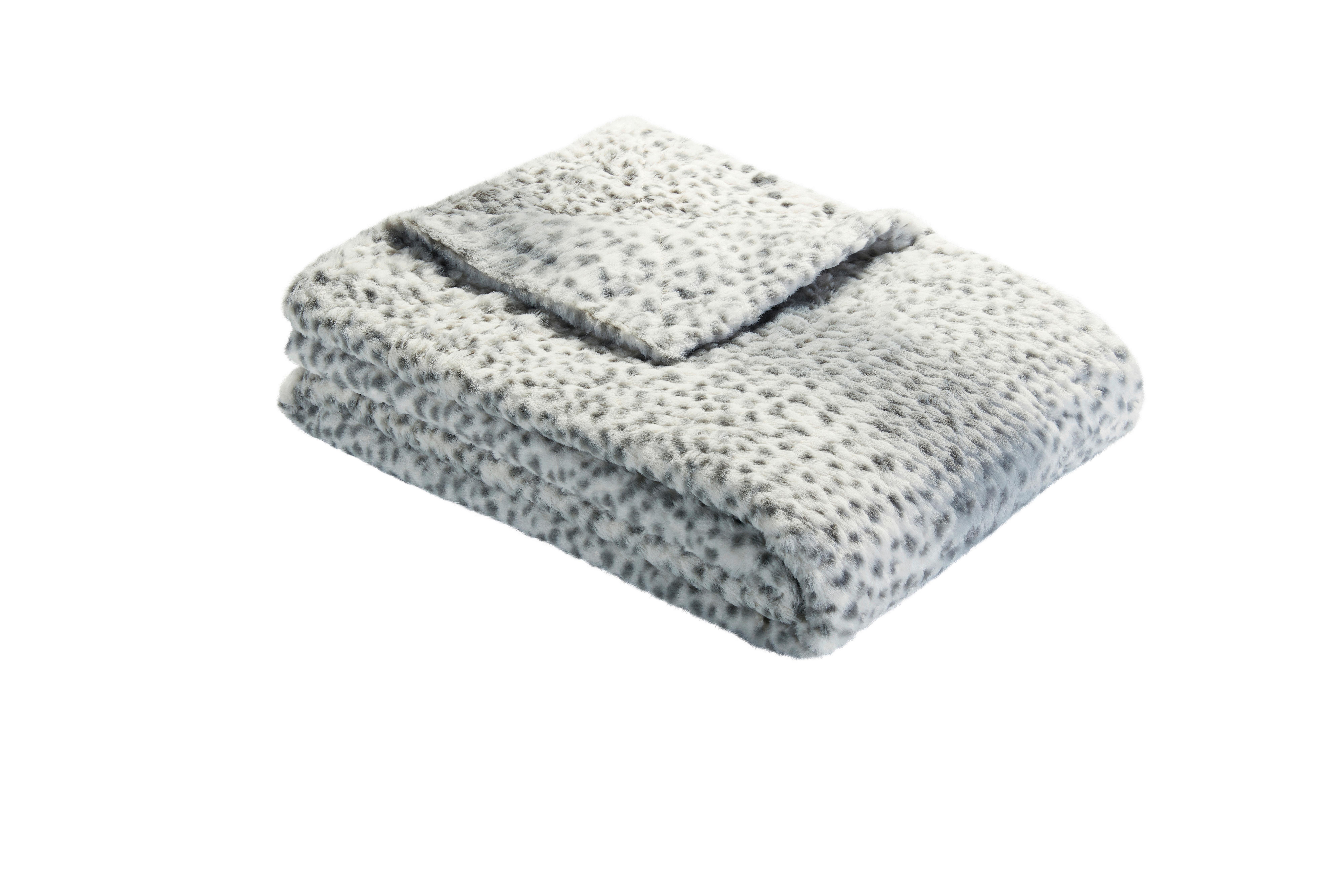 Kuscheldecke Weiß/grau 150x200 Cm - Weiß/Grau, Design, Textil (150/200cm) - Bugatti