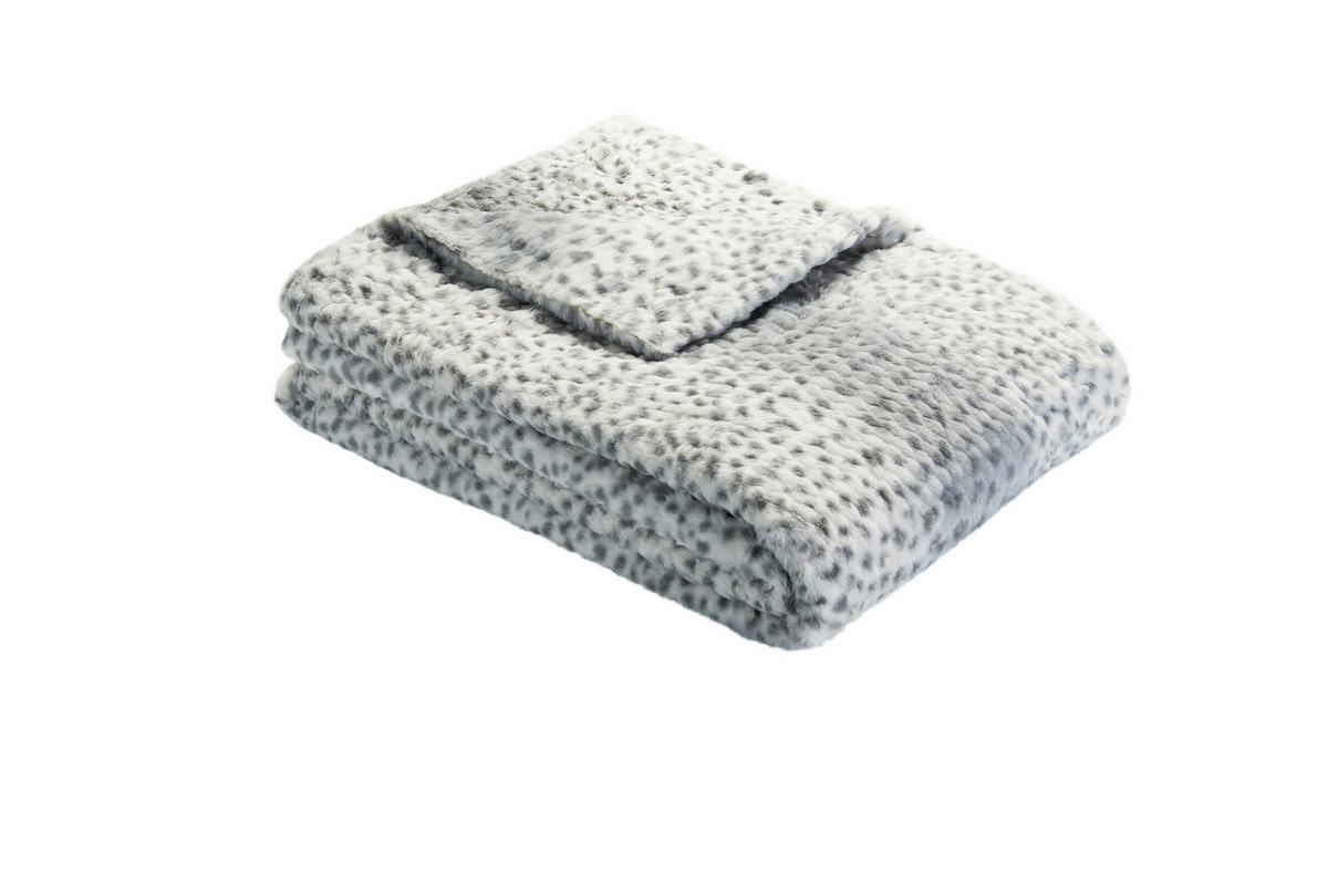 Kuscheldecke Weiß/Grau 150x200 cm - Weiß/Grau, Design, Textil (150/200cm) - Bugatti