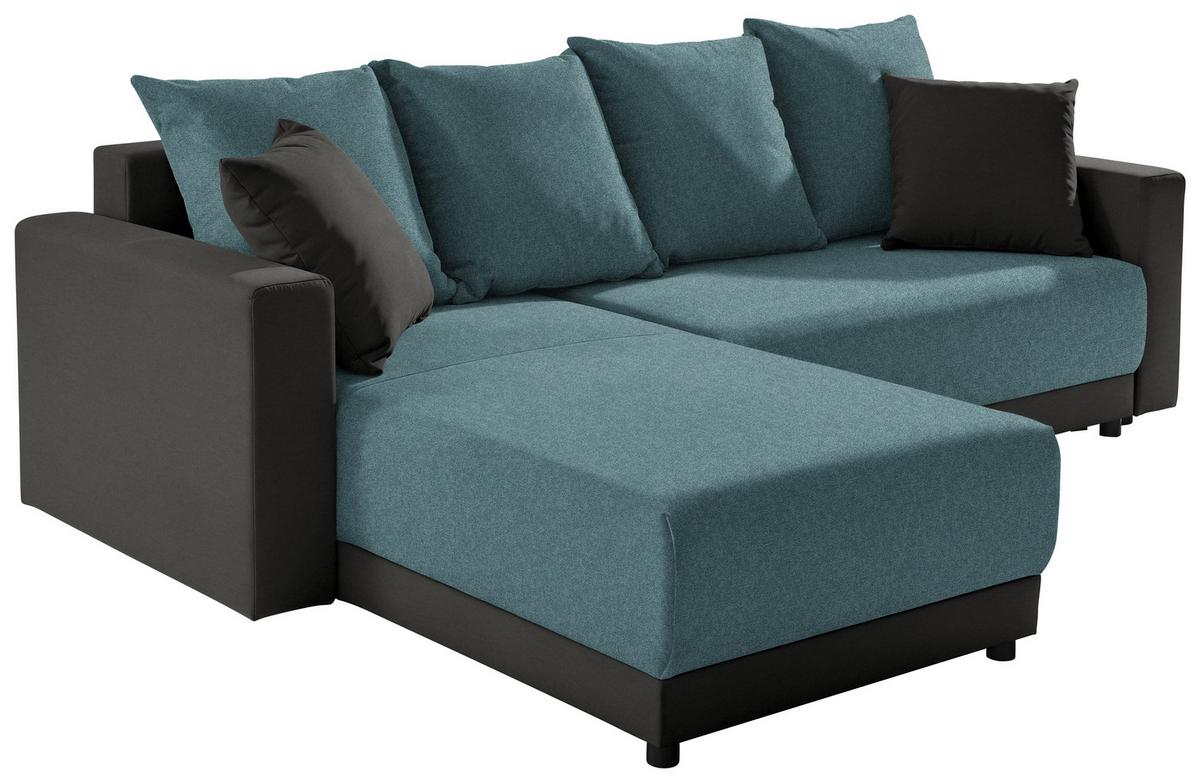 Ecksofa Mit Schlaffunktion Time Petrol B: 178 Cm - Dunkelgrau/Petrol, Design, Textil (178/248cm) - MID.YOU