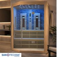 INFRAROTKABINE KIRUNA 3-4 PERSONEN - Naturfarben, Basics, Glas/Holz (160/210/160cm) - Sanotechnik