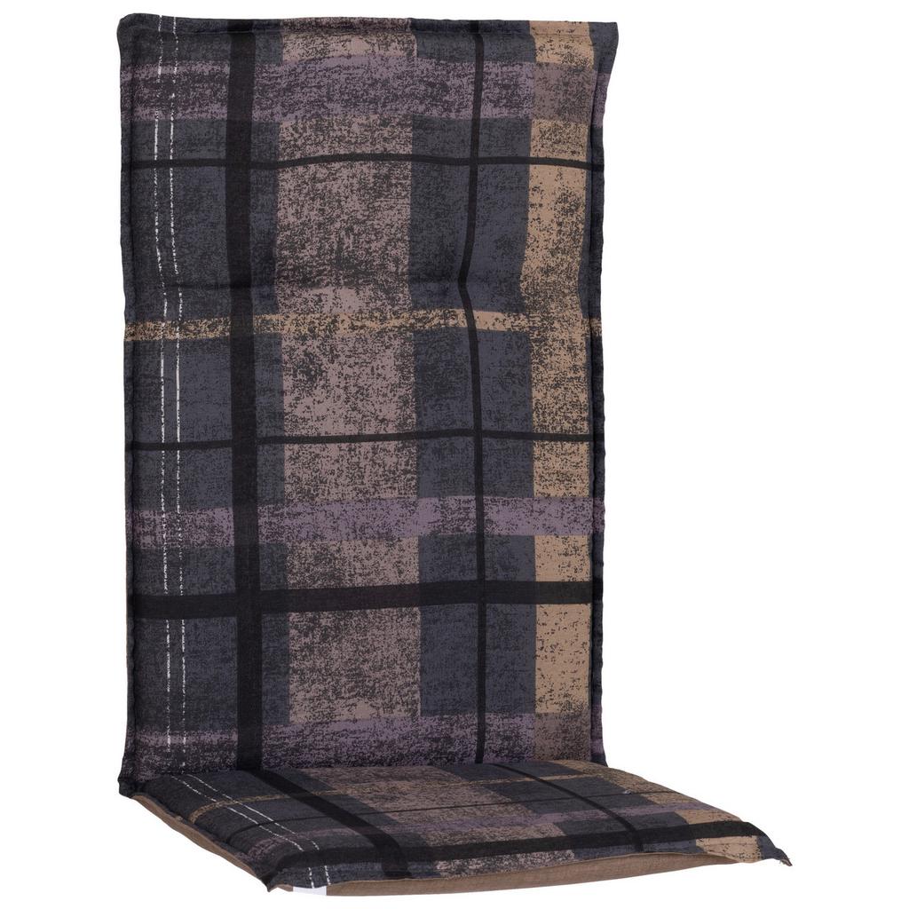 Sesselauflage Hochlehner Grau/Beige