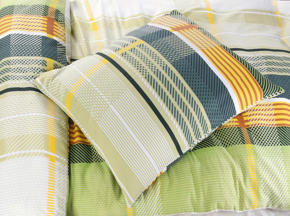 Ágyneműhuzat-garnitúra Ramona - sötétsárga/sötétzöld, Modern, textil - Luca Bessoni
