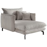 Polstersessel mit Armlehnen Lava Stoffbezug Silberfarben - Silberfarben/Schwarz, MODERN, Textil (111/101/167cm) - Livetastic