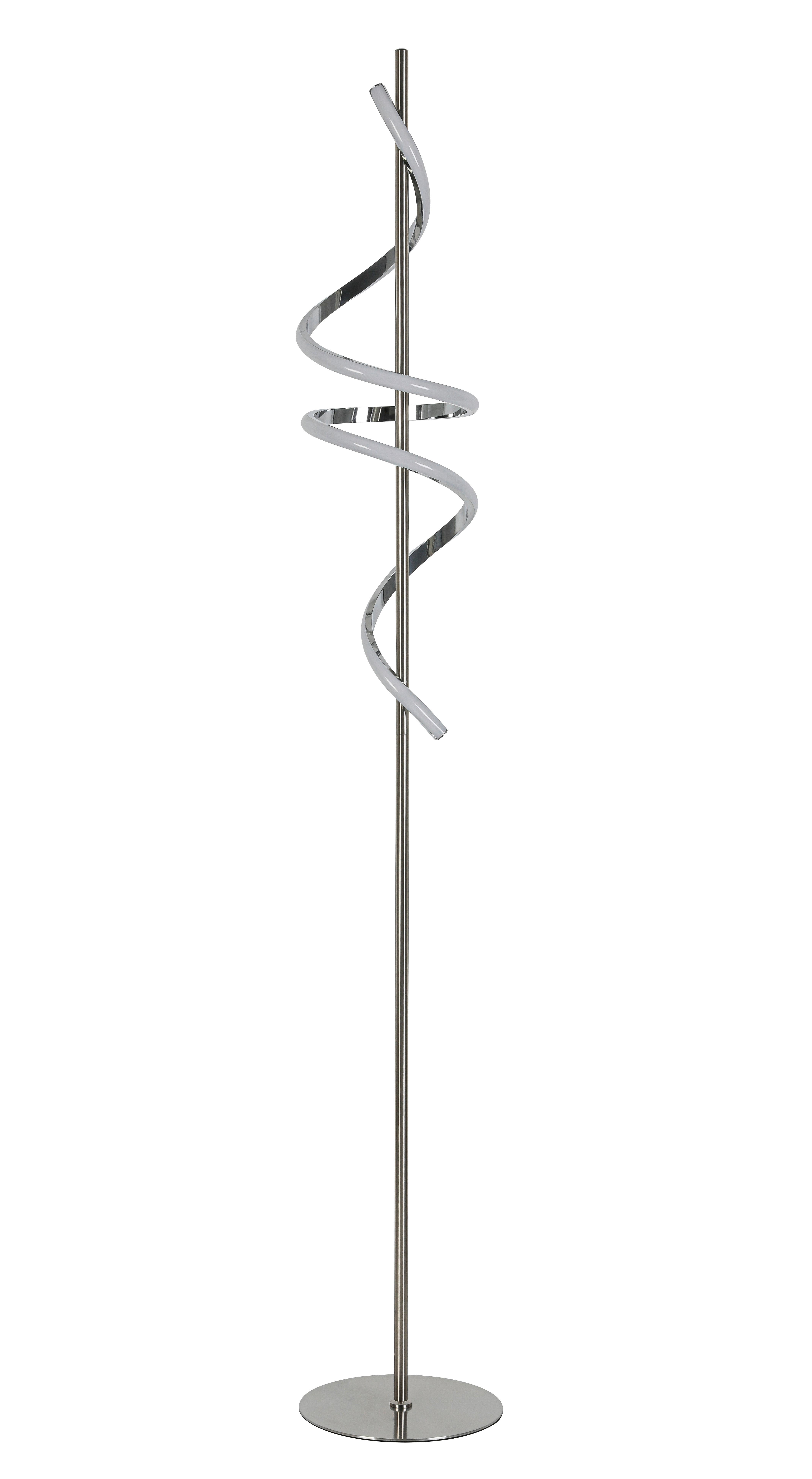 STOJACÍ LED SVÍTIDLO LINA - barvy chromu/barvy niklu, Moderní, kov/plast (23/23/151cm) - Mömax