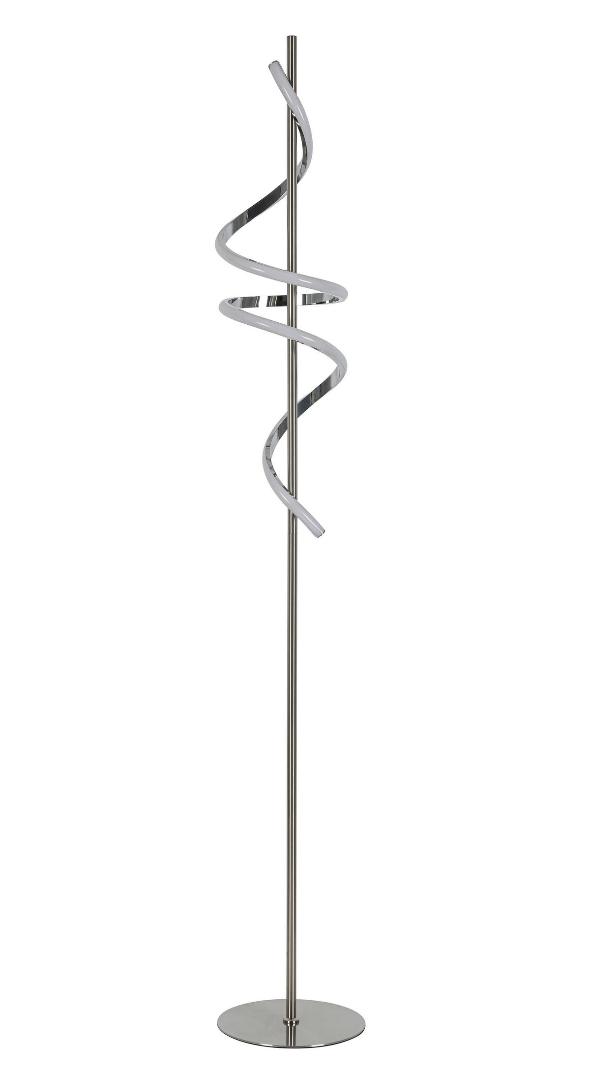 STOJACÍ LED SVÍTIDLO LINA - barvy chromu/barvy niklu, Moderní, kov/plast (23/23/151cm) - Mömax