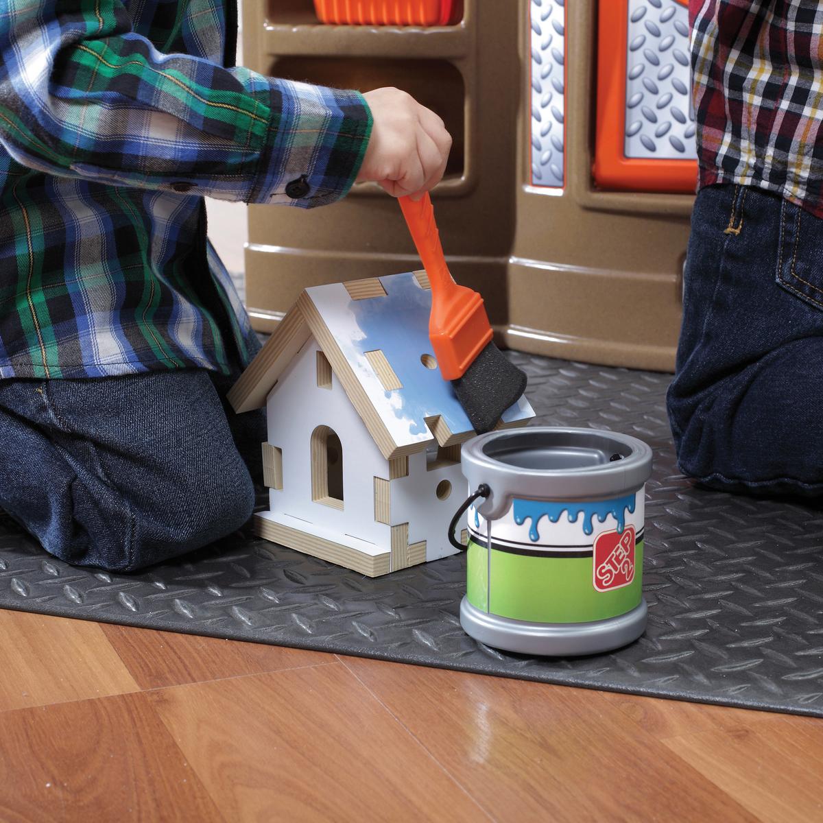 Kinderwerkbank Braun, B/H/T: 97,8x86,4x86,4cm - Braun/Grau, KONVENTIONELL, Kunststoff (97,8/86,4/86,4cm) - Ambia Garden