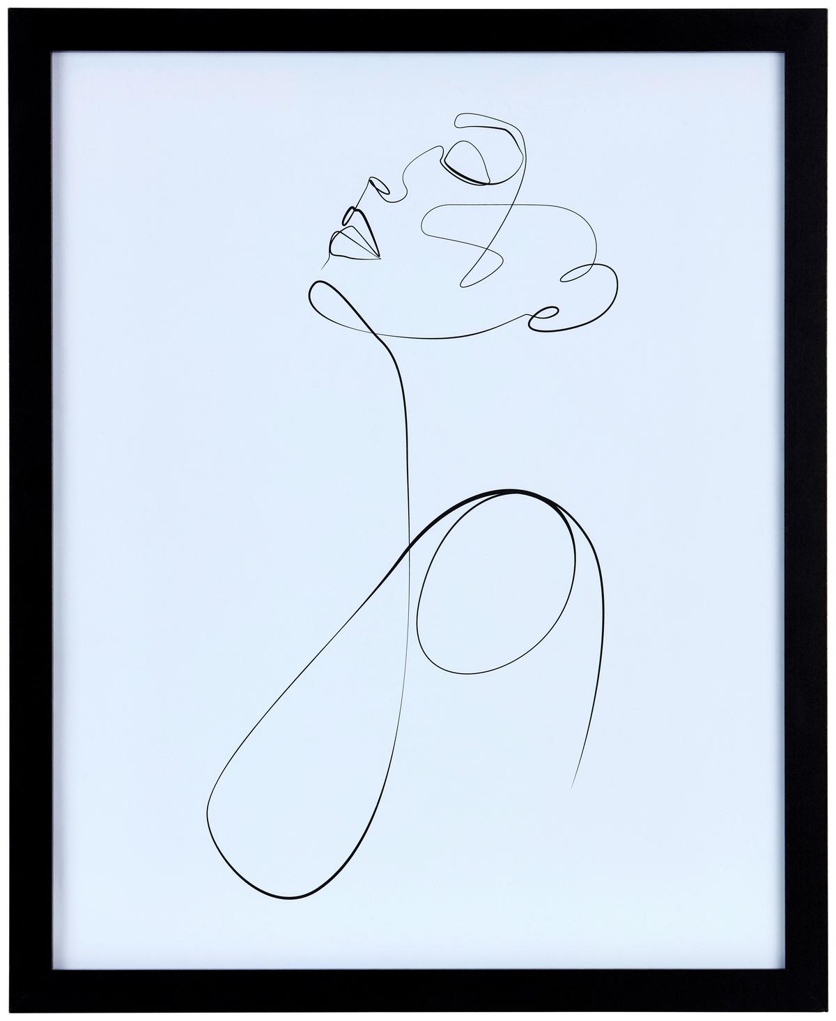 Képkeret Caralina - fekete, Basics, Üveg/fa (43,3/53,5/1,5cm) - Luca Bessoni