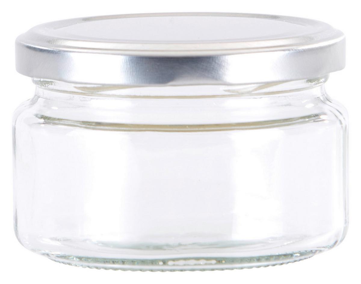 Einmachgläser 6er-Set Zora Je 250 ml, Auslaufsicher - Klar/Rot, Basics, Glas/Metall (0,25l)