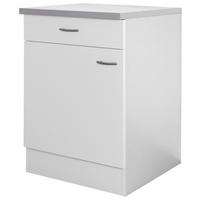 Spodní kuchyňská skřiňka WITO - bílá/světle šedá, kompozitní dřevo/plast (60/85/60cm) - MID.YOU