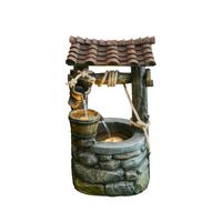 GARTENBRUNNEN ATHENE - Schwarz/Grau, Basics, Glas/Kunststoff (32/68/37cm) - Gardenson