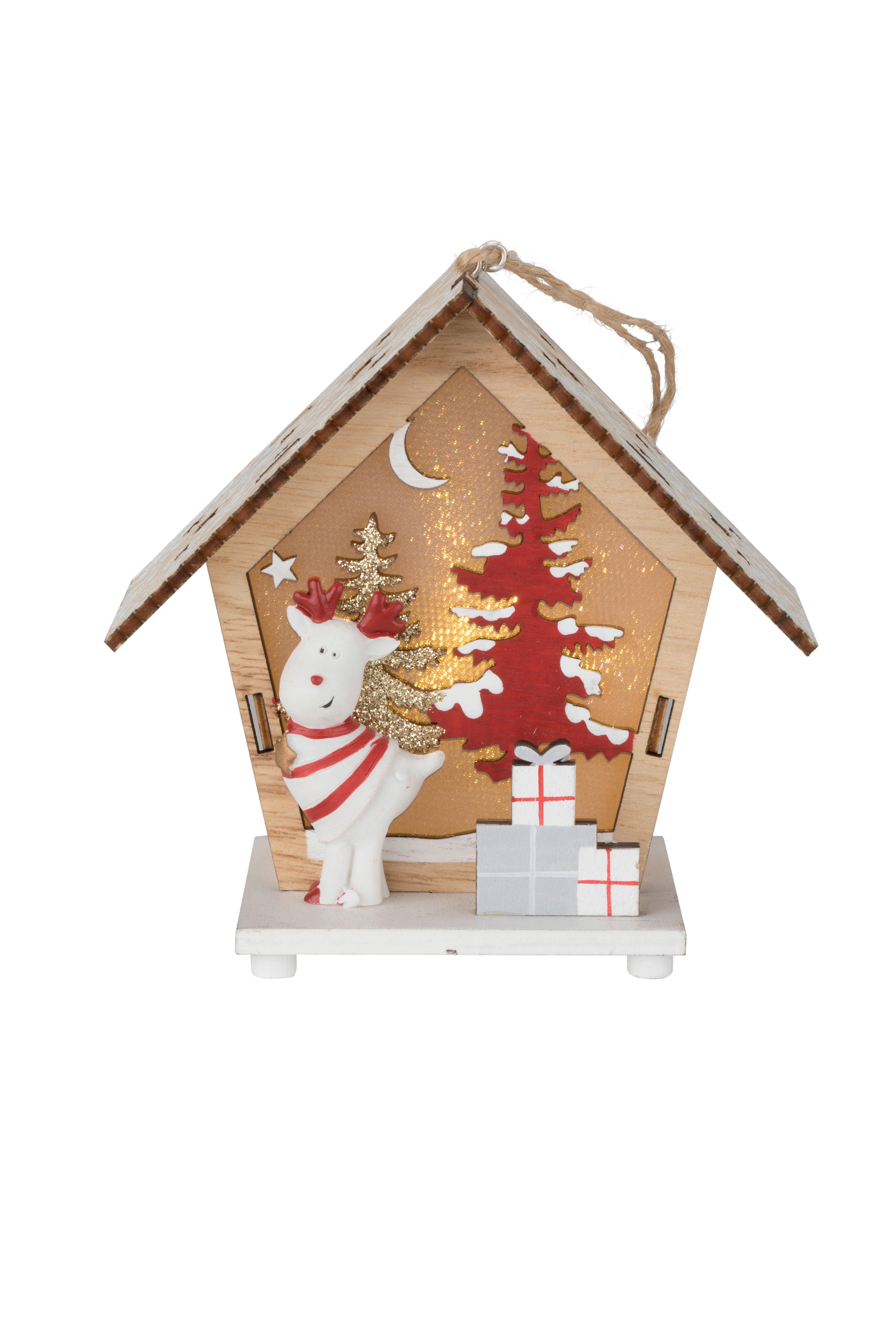 LED-Dekoleuchte Rudy mit Schalter - Multicolor, ROMANTIK / LANDHAUS, Holz (11/11,5/6,8cm) - James Wood