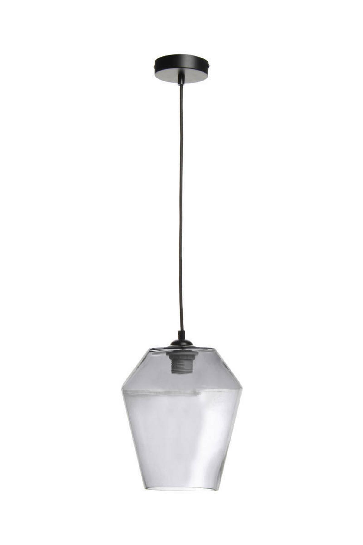 Hängeleuchte Planta H: 30 cm 1-Flammig - Grau, Trend, Glas (21/30/21cm) - Kayoom