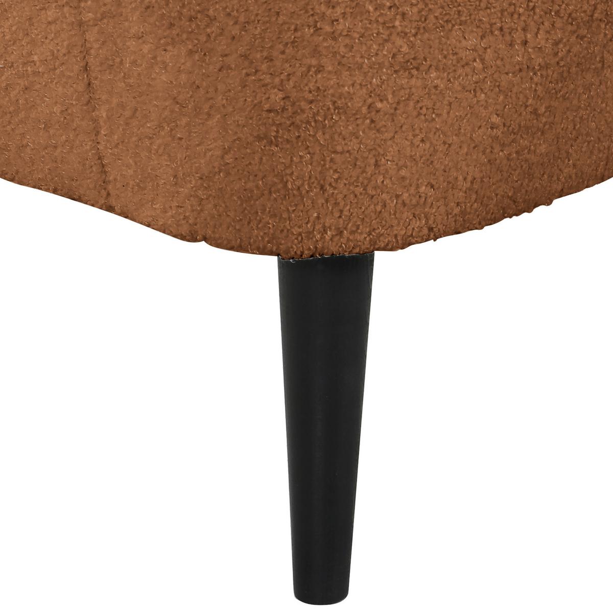 Ohrensessel Versailles Rostfarben B: 72 cm - Rostfarben/Dunkelbraun, Design, Textil (72/104/85cm) - MID.YOU