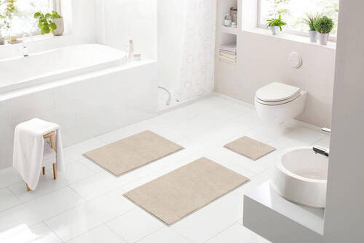 Bidet-Vorleger Ayla - Beige, Basics, Textil (40/50cm) - Grund