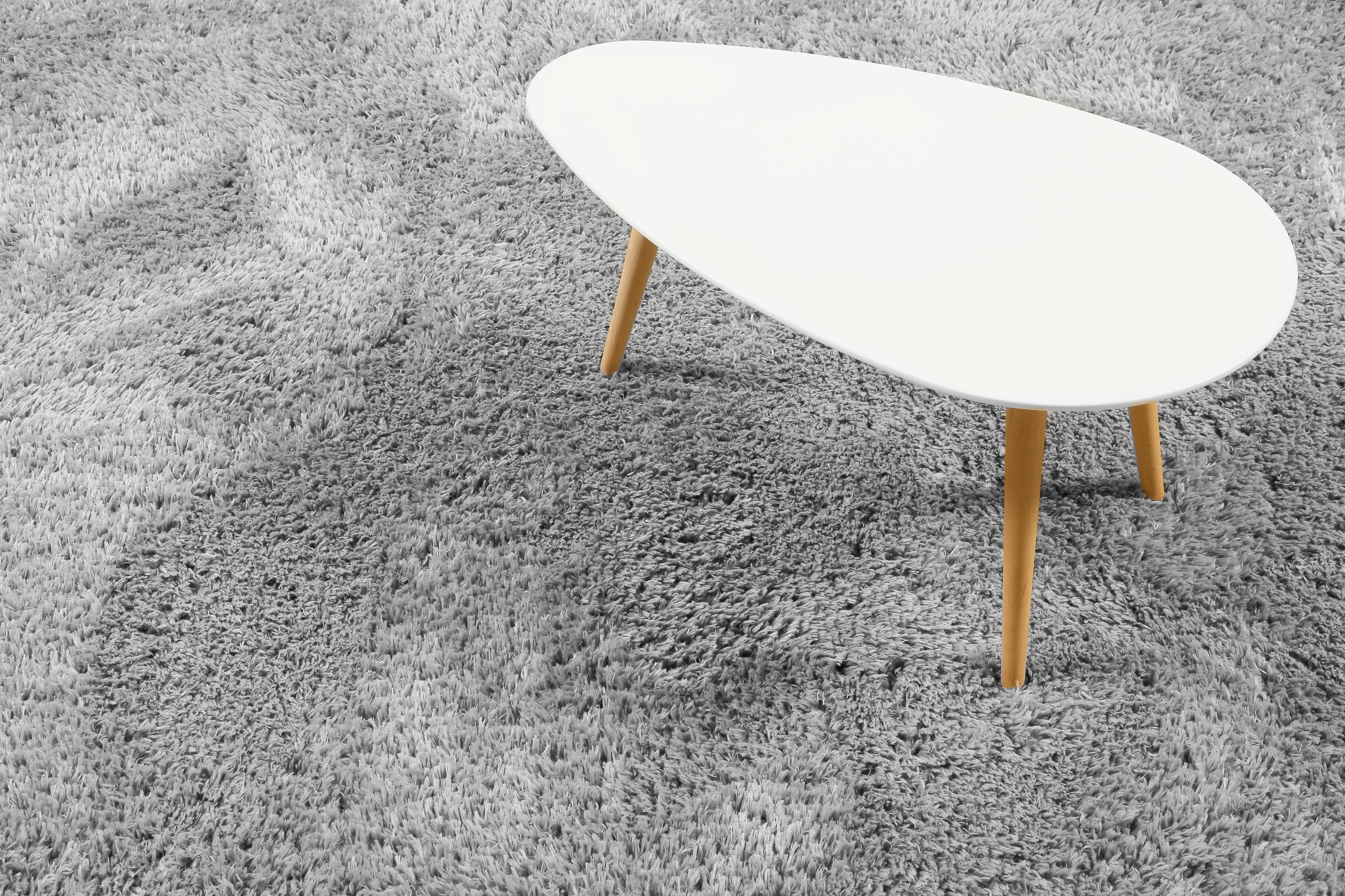 Hochflor Teppich Silber Yogi Rund Ø 80 cm - Silberfarben, KONVENTIONELL, Textil (80cm) - Esprit