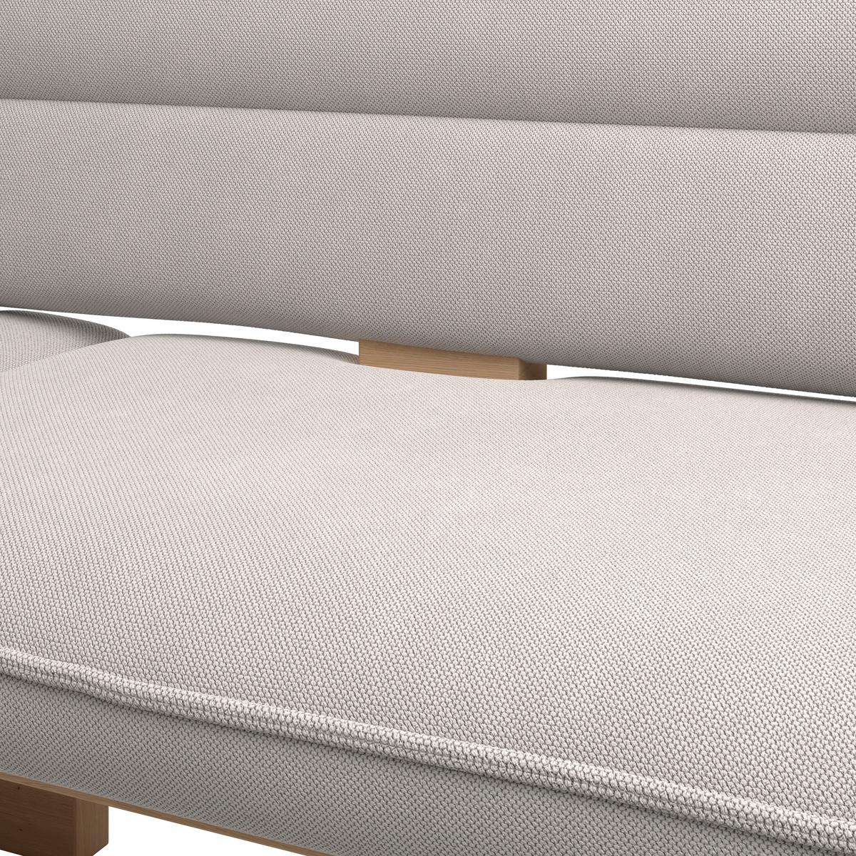 Eckbank Beluna Ii Webstoff Weiß, B: 170cm - Eichefarben/Weiß, KONVENTIONELL, Holz/Textil (170/212cm) - James Wood