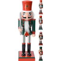 Louskáček V: 25 cm - zelená/červená, Basics, dřevo