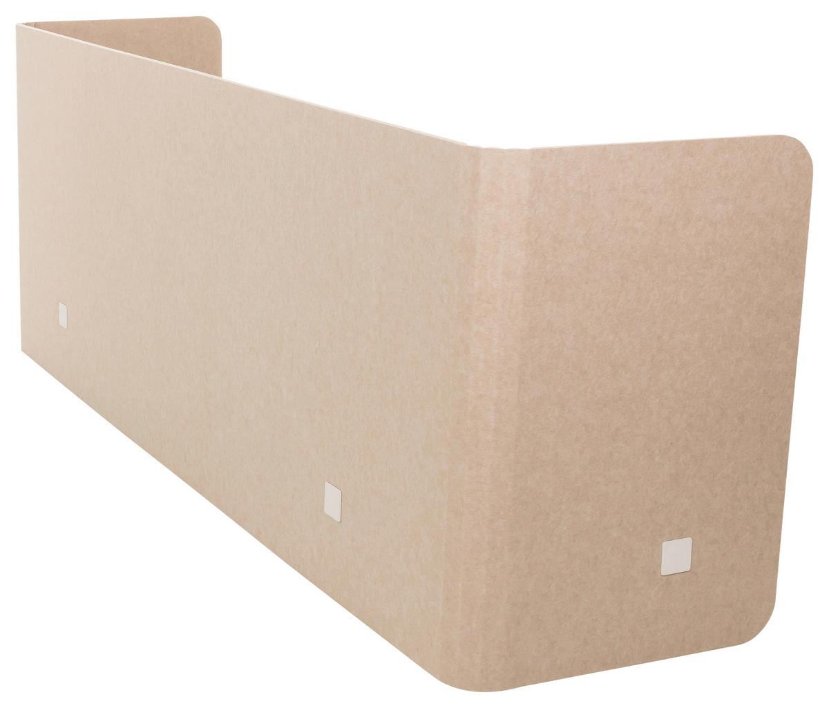 Trennwand Flexmiut U - Beige, Basics, Kunststoff/Textil (160/40/2cm) - MID.YOU