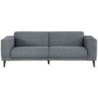 3-Sitzer-Sofa Oslo Dunkelgrau B: 218 cm - Dunkelgrau/Schwarz, Design, Textil (218/77/93cm) - MID.YOU
