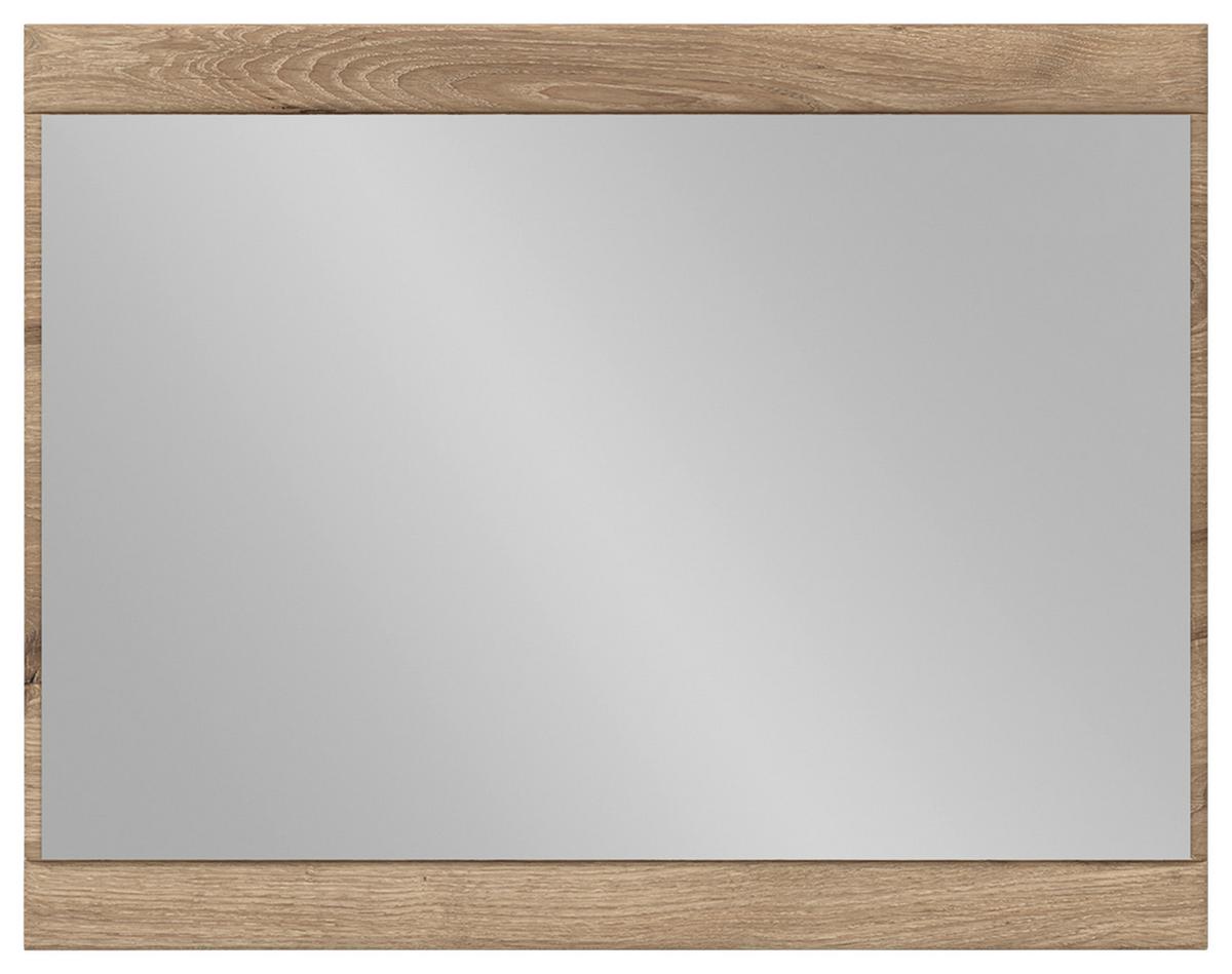 Wandspiegel Grano Eichefarben B: 92,8 cm - Eichefarben, Trend, Glas/Holzwerkstoff (92,8/72,7/3,6cm)