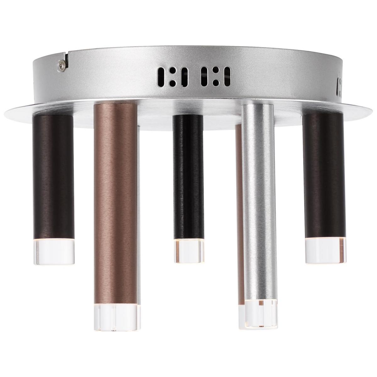 LED-Deckenleuchte G93765/20 Cembalo - Schwarz/Alufarben, Trend, Kunststoff/Metall (30/21,5cm) - Brilliant