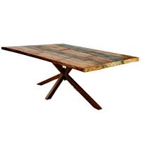 ESSTISCH Braun/Multicolor L: 220cm - Multicolor/Braun, MODERN, Holz/Metall (220/100/76cm) - MID.YOU