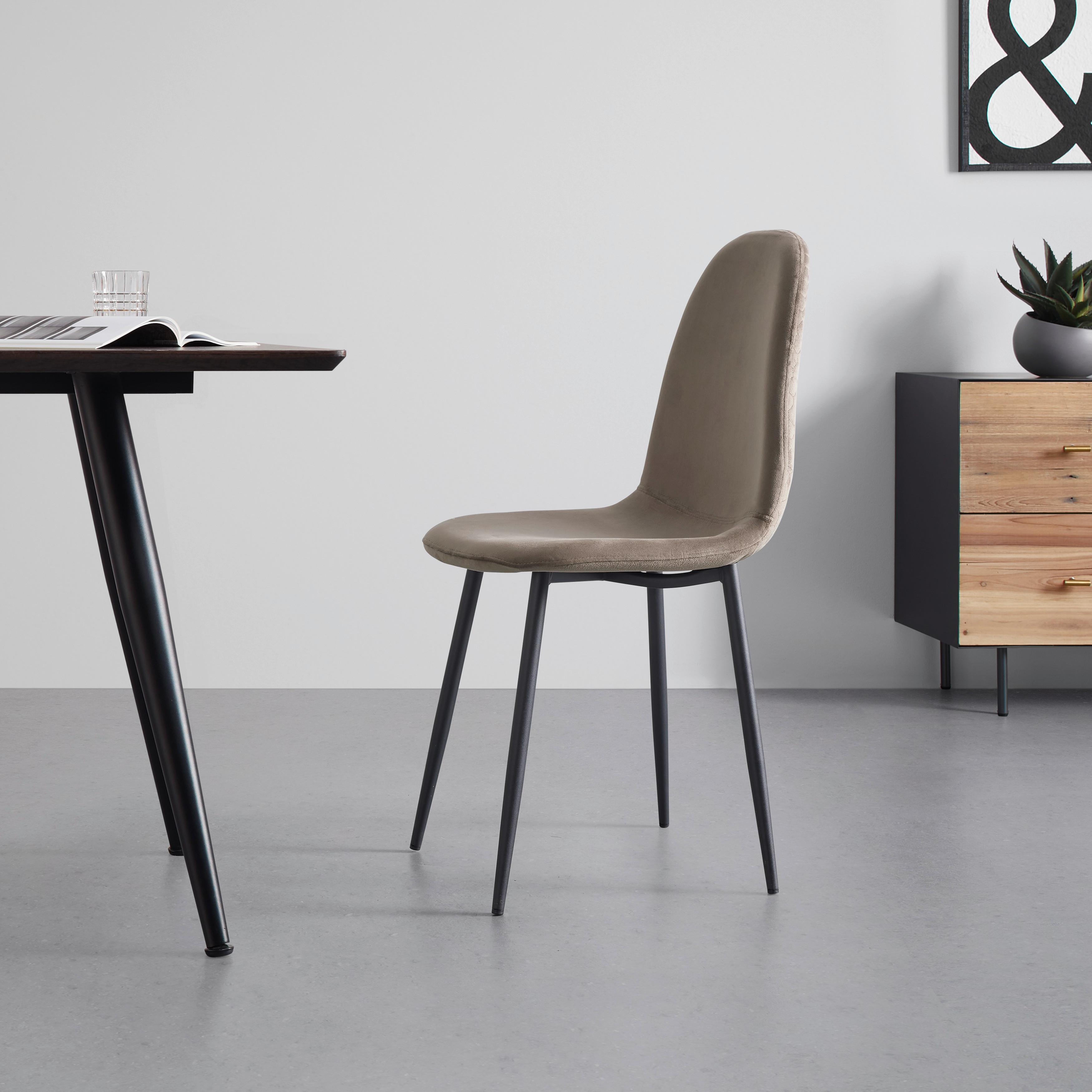 Stolička Ida hnedá - hnedá/čierna, Modern, kov/drevo (44/89/41,5cm) - Modern Living
