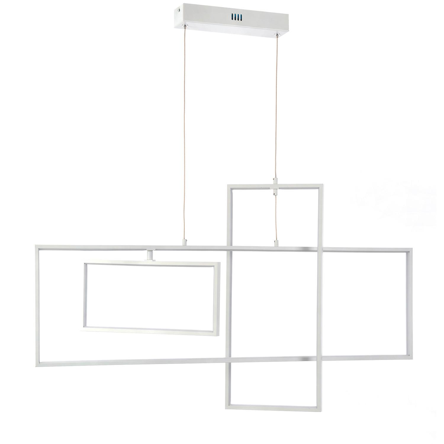 LED-Hängeleuchte 5047/Sb - Weiß, Design, Metall (90/2/100cm)