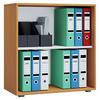 Aktenregal Lona L Buche Dekor B: 70 Cm - Buchefarben/Schwarz, Basics, Holzwerkstoff (70/74/37cm) - MID.YOU