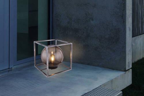 Solarleuchte 33814 - Schwarz/Grau, Design, Kunststoff/Metall (23/23/23cm) - Globo