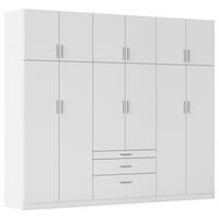 Drehtürenschrank Hildesheim Weiß B: 271 cm - Weiß, Design, Holzwerkstoff (271/229/54cm) - Rauch Möbel