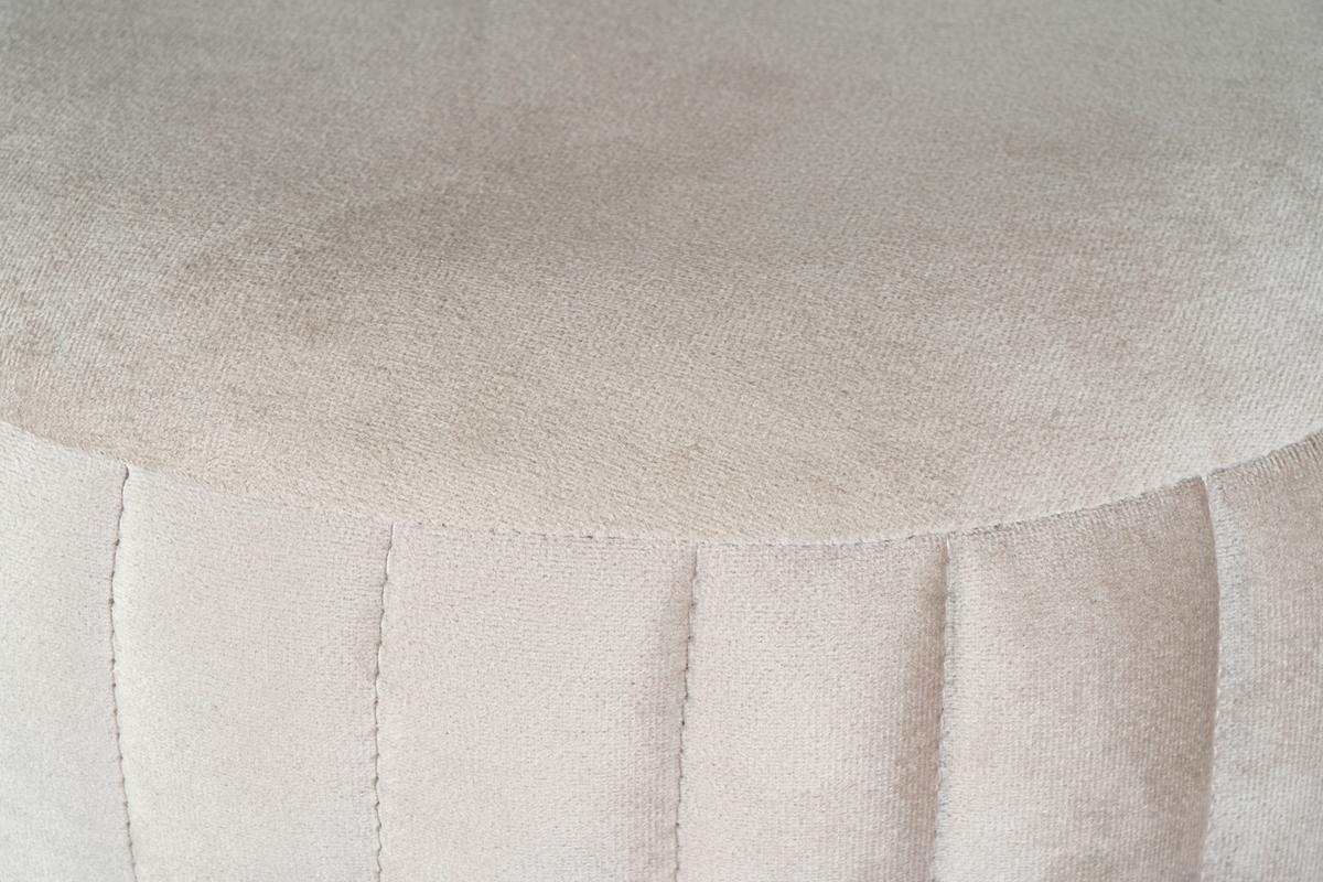 Hocker Doric 125 Goldfarben/Taupe D: 43 cm - Taupe/Goldfarben, Design, Textil (43/46cm) - Kayoom