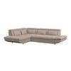 Ecksofa mit Schlaffunktion Park Beige - Beige/Schwarz, MODERN, Textil (233/311cm) - Luca Bessoni
