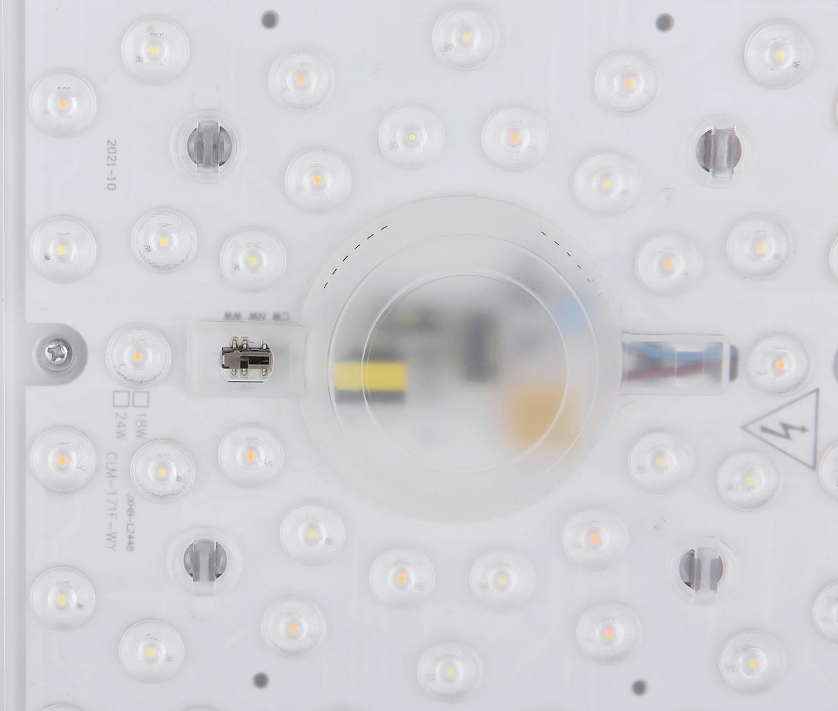 Led Mennyezeti Lámpa 41764-24q - barna/fekete, Natur, műanyag/fa (39/39/9cm) - Globo