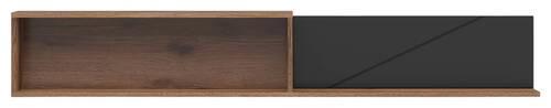 Wandboard Forn Shelf - Eichefarben/Schwarz, Design, Holzwerkstoff (156/25/22cm)