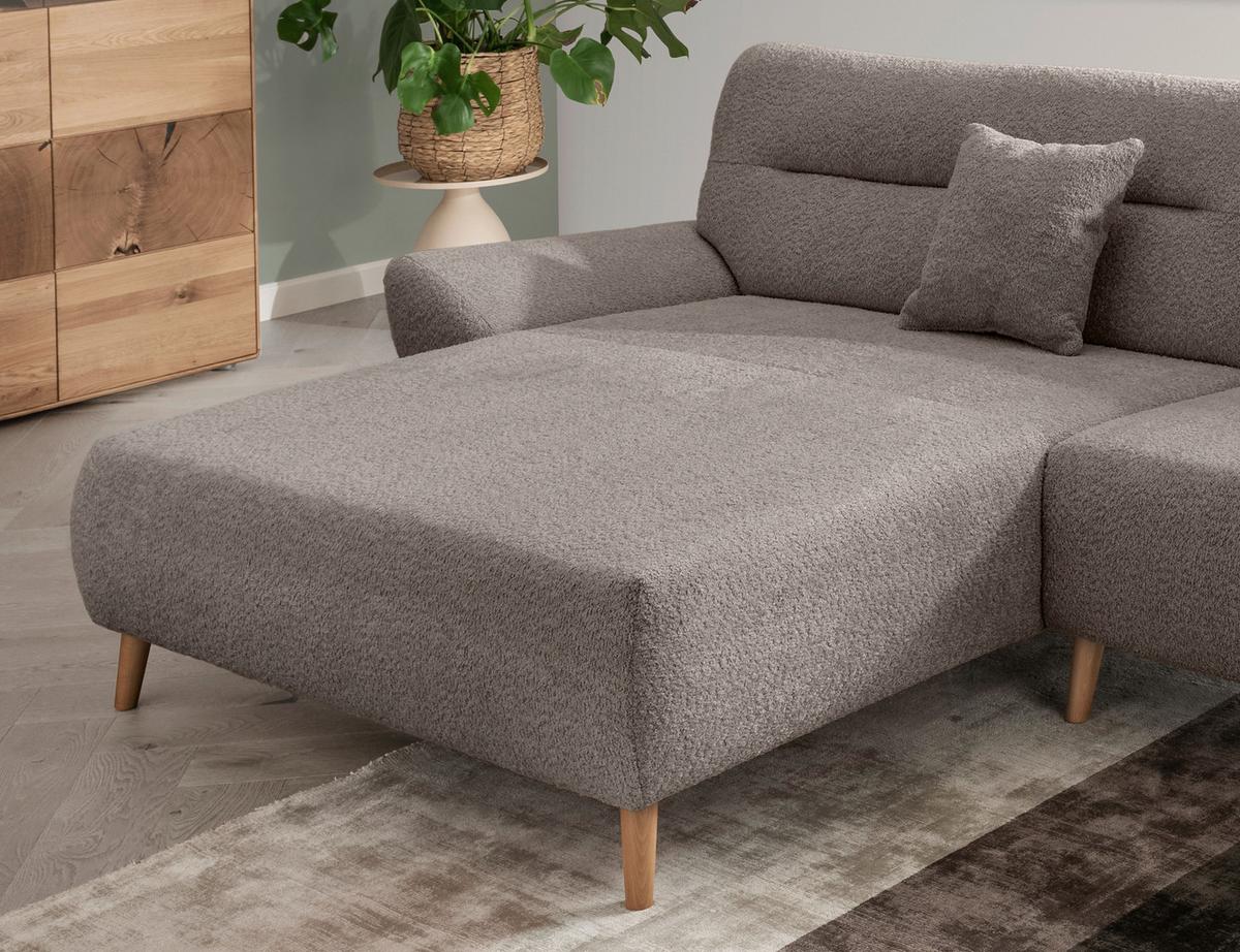 Ecksofa Drago, Taupe S: 166x290 cm - Taupe/Wildeiche, KONVENTIONELL, Textil (166/290cm) - MID.YOU