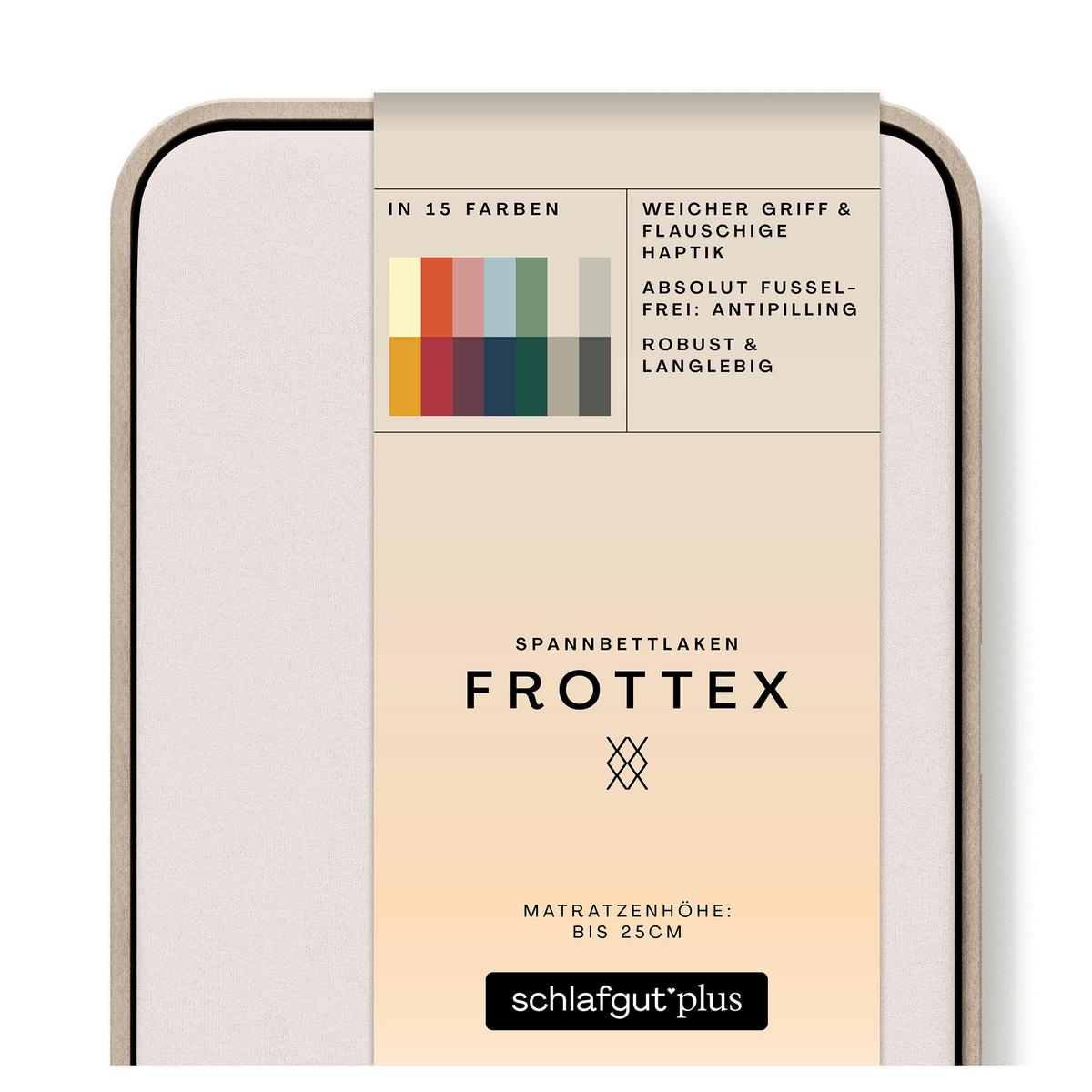 Spannleintuch Frottee Beige 100x200 cm - Beige, Basics, Textil (100/200cm) - Schlafgut