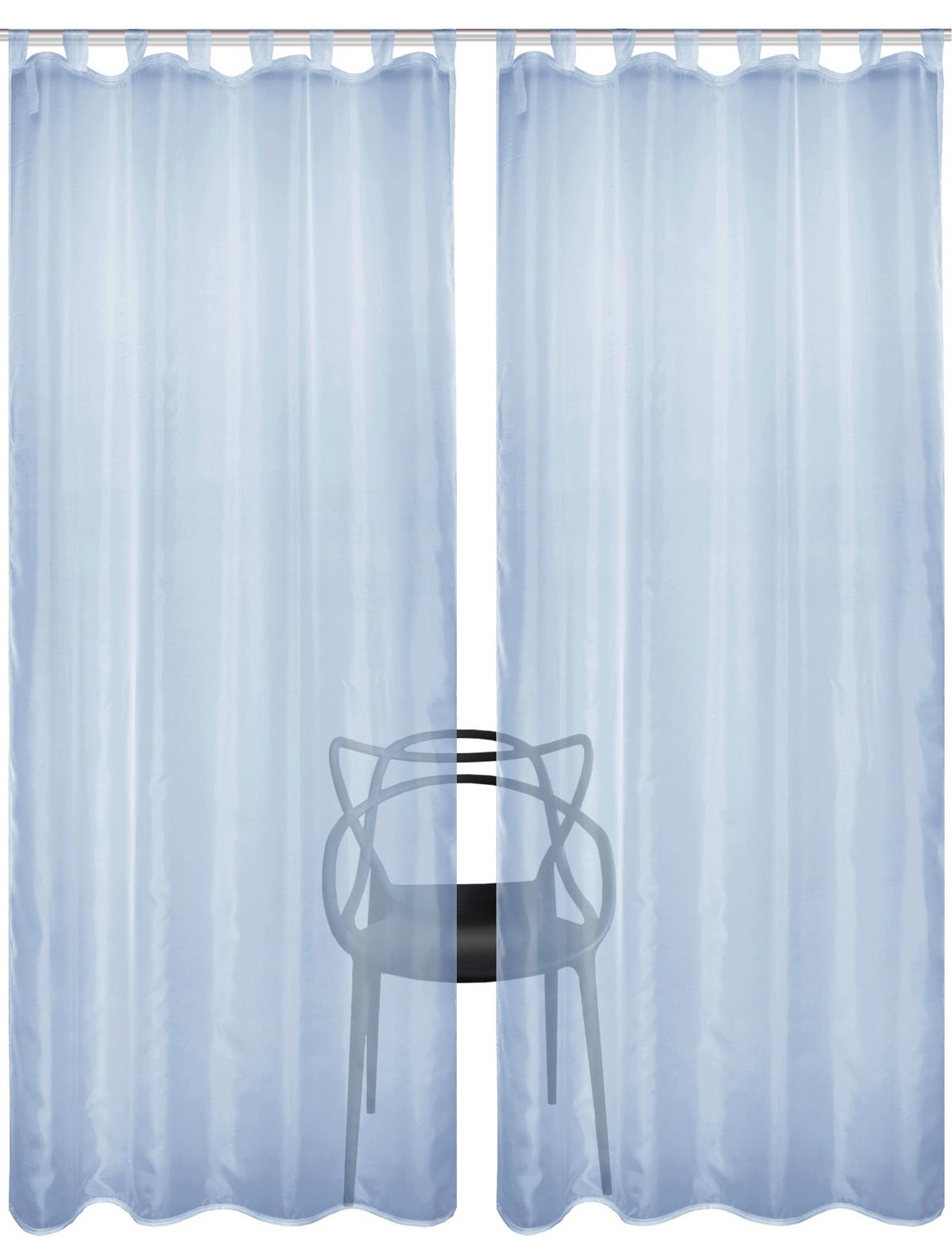 Schlaufenvorhang Nessi - Blau, Basics, Textil (135/245cm)