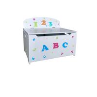 Truhenbank Kinder-Truhenbank, Abc - Weiß, MODERN, Holzwerkstoff (35,5/53/60cm)
