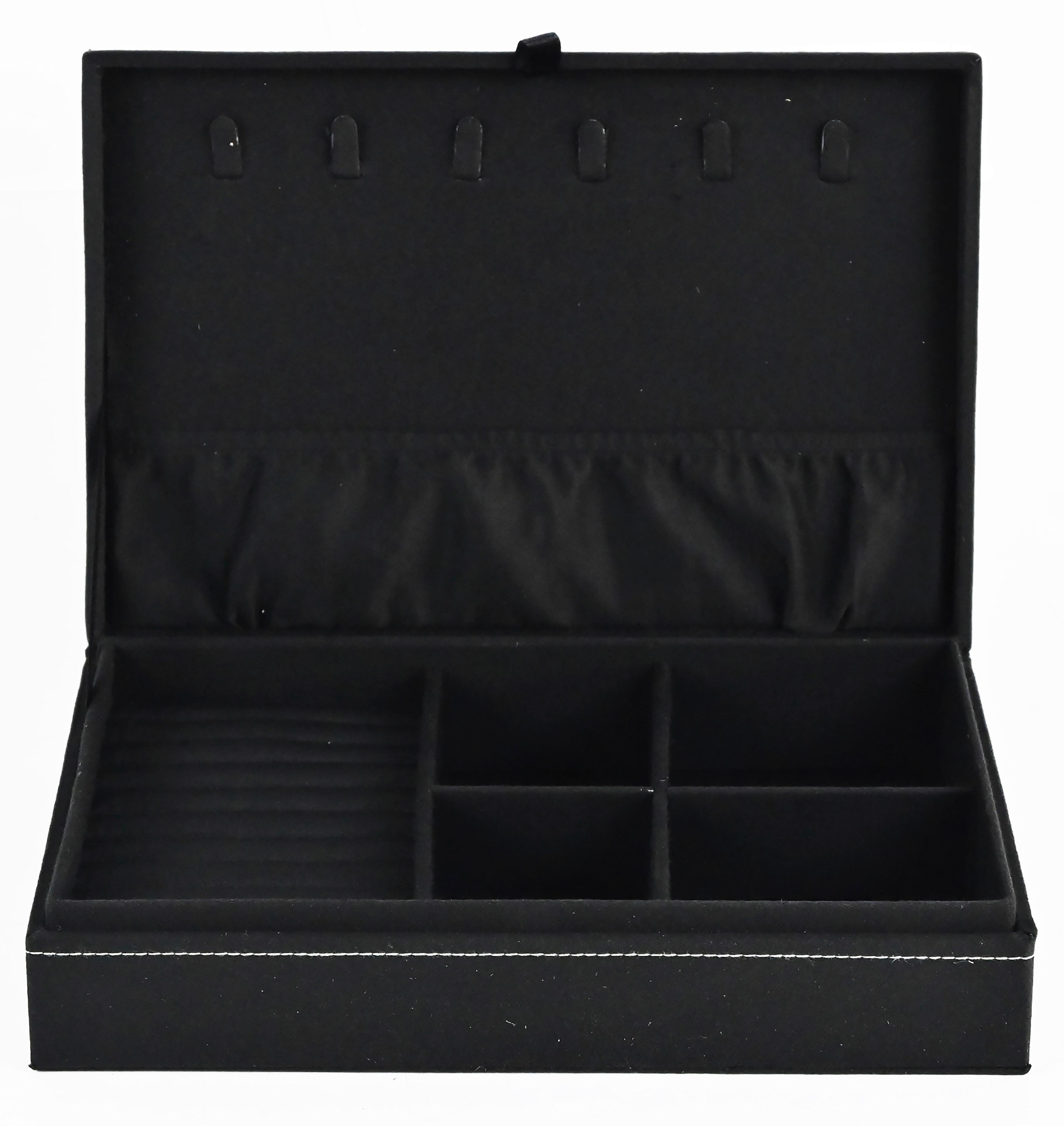 Schmuckkästchen Valerie - Schwarz, KONVENTIONELL, Papier/Textil (28/18,5/6,5cm) - James Wood