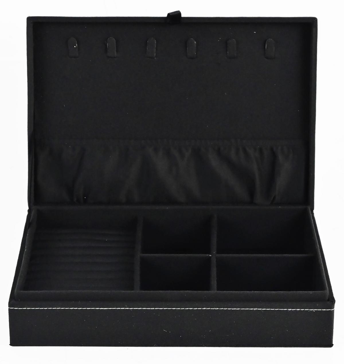 Schmuckkästchen Valerie - Schwarz, KONVENTIONELL, Papier/Textil (28/18,5/6,5cm) - James Wood