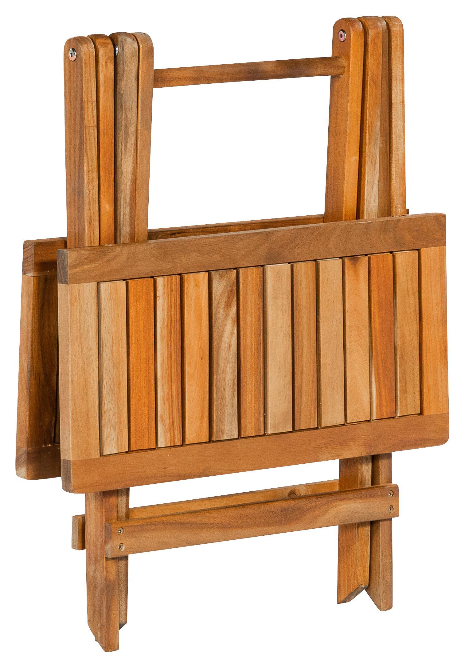 Gartenbeistelltisch Akaziefarben - Akaziefarben, KONVENTIONELL, Holz (50/50/50cm) - Gardenson