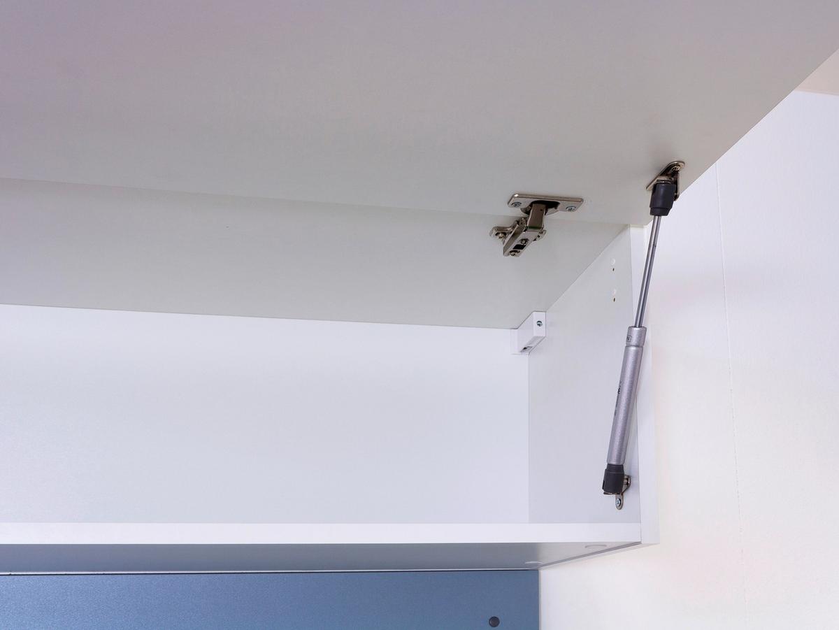 Küchenzeilen Lucca mit Geräten 270 cm Weiß - Graubraun/Weiß, KONVENTIONELL, Holzwerkstoff (270cm) - FlexWell